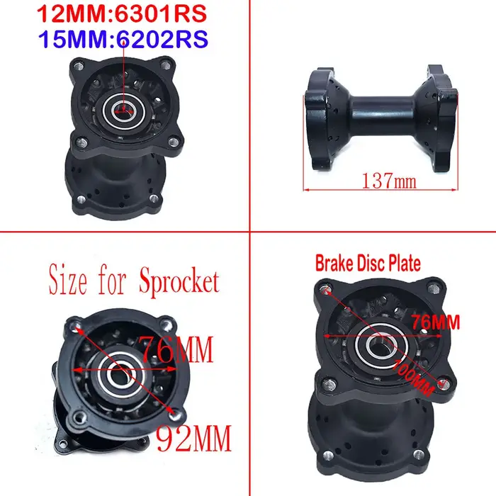 Jantes en acier à 32 trous, moyeu avant et arrière, 10, 12, 14, 16 pouces, pour moto tout-terrain, pit bike, motocross, compatible CRF, BSE, KAYO, KLX
