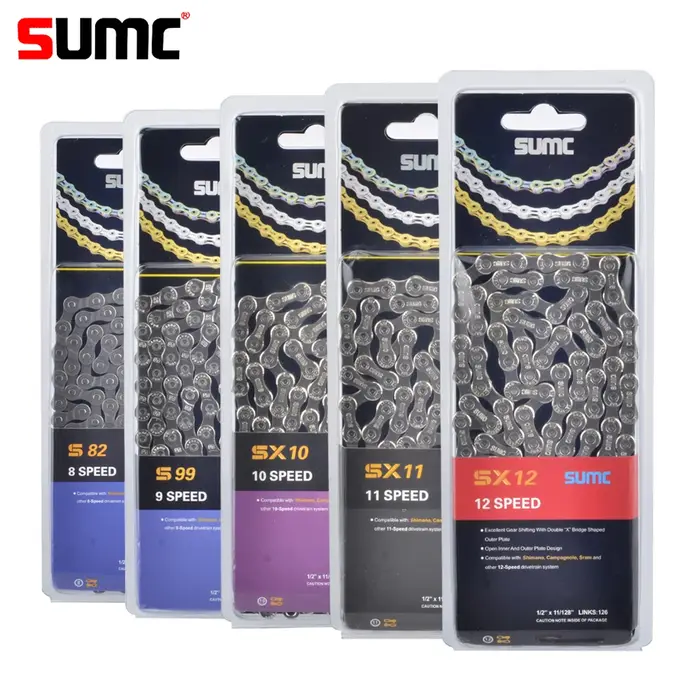 SUMC chaînes de vélo 8 9 10 11 12 vitesses 116 maillons