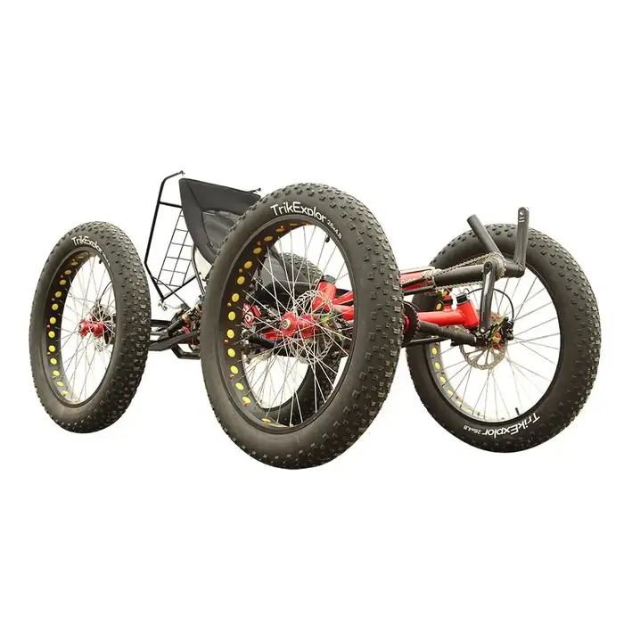 Vélo électrique tout-terrain 4x4 500W avec moteur central et double suspension pour la chasse