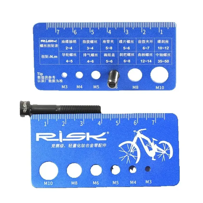 Risque vtt vélo de route boulon de vélo jauge de vis diamètre longueur outil de mesure vis Portable 