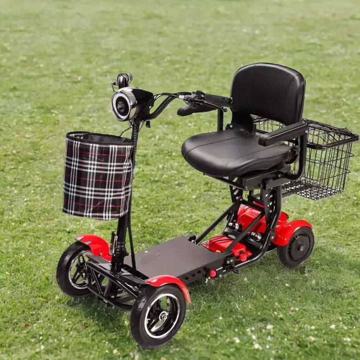 Promotion de Scooter électrique de 10 pouces personnes âgées 36V250W Scooters de mobilité pliables à double moteur 4 roues avec grand accoudoir vitesse maximale 18
