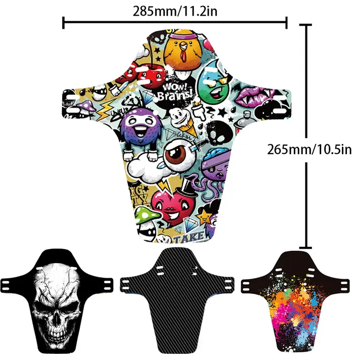 2025 mise à niveau coloré vélo garde-boue en Fiber de carbone avant/arrière VTT route pneu aile