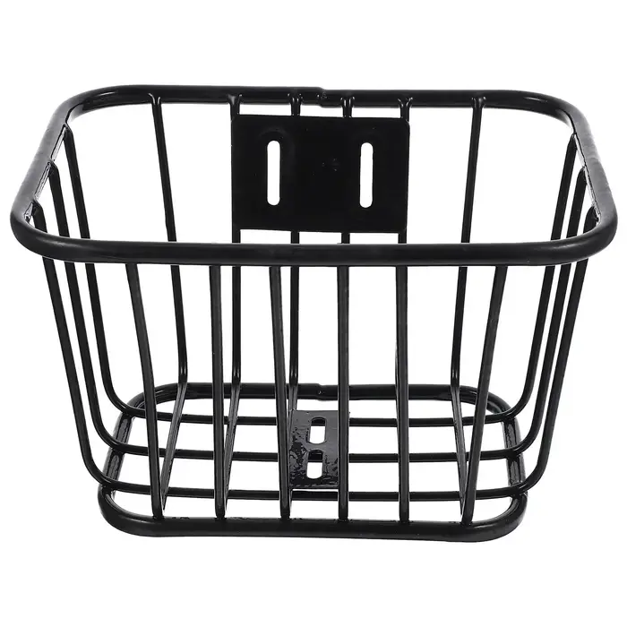 Panier de vélo avant amovible en fer, panier de rangement robuste pour guidon de vélo, conteneur de 