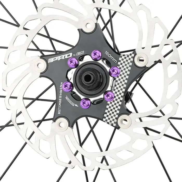 Rotor de frein à disque de vélo T25 rouge/bleu/vert/violet/or/vis plaquées en alliage d'acier pour vtt