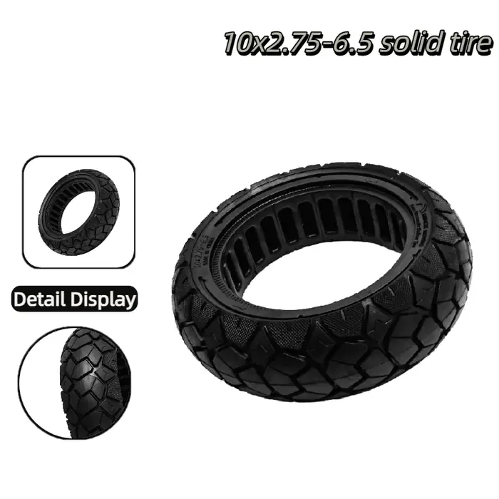 Pneu solide 10x2.75-6.5 pour trottinette électrique