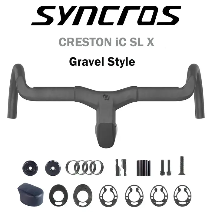 Guidon de vélo de route SYNCROS en carbone Creston IC SL X avec logo noir