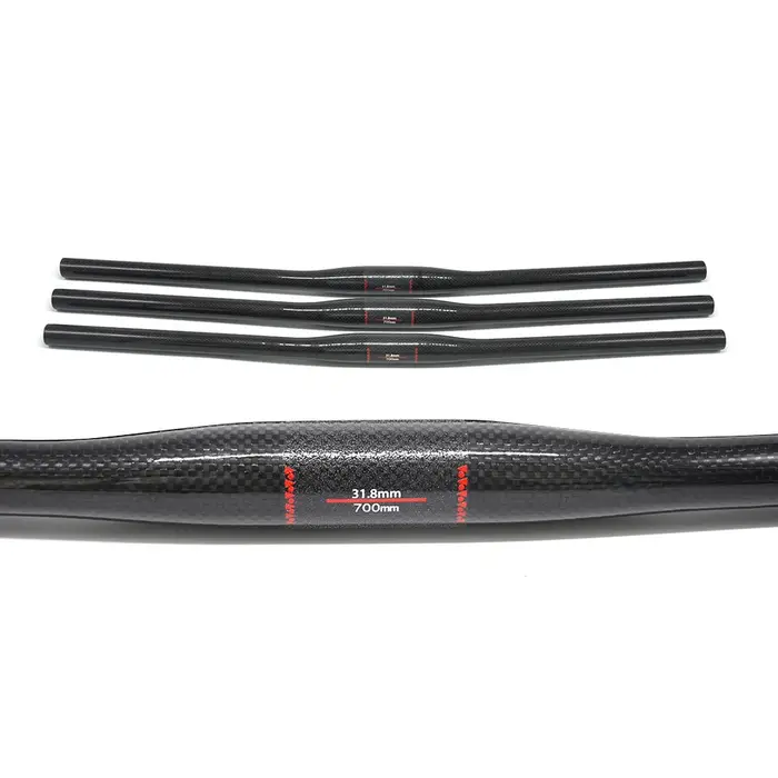 NO TRADEMARK VTT guidon de vélo plat pièces vtt 3K