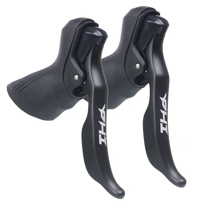 Manettes de vitesse pour vélo de route en alliage compatible Shimano 8S 9S 10S avec mécanisme de verrouillage et capot antidérapant pour 20 vitesses