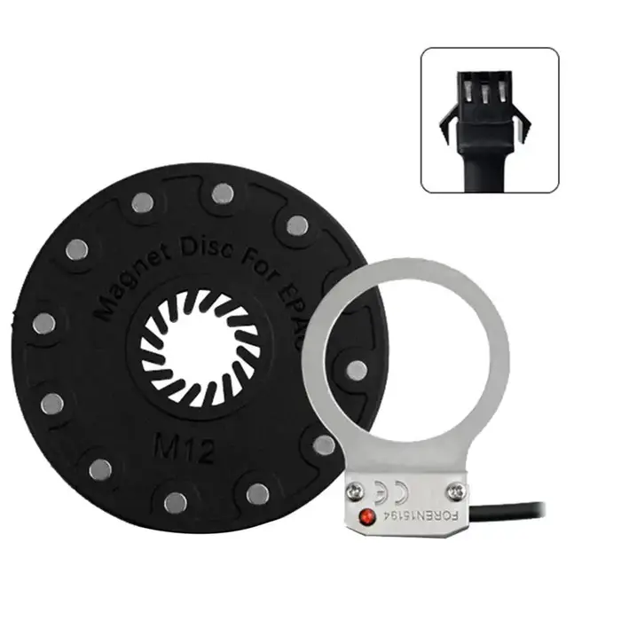 AEF5 - Capteur de pédalage pour vélo électrique, assistance à 12 aimants, connecteur SM, câble d'ass