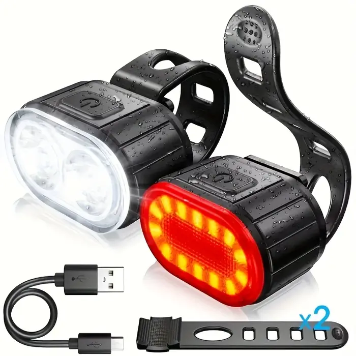 Feu avant et arrière de vélo Rechargeable