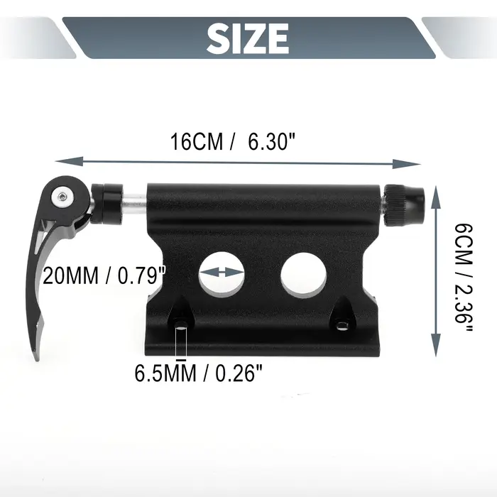 X Autohaux 1 pièce support de montage de fourche de vélo universel à dégagement rapide Portable en alliage d'aluminium noir