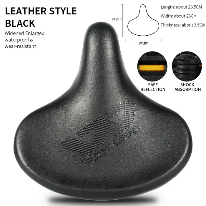 WEST BIKING Selle de vélo confortable, large et ergonomique, coussin de vélo respirant, absorption d