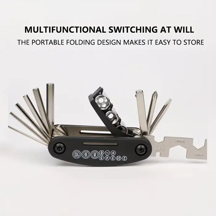 Kit d'outils multifonction pour vélo 16-en-1