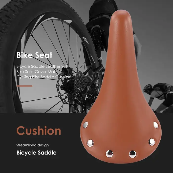 Coussin de vélo en cuir respirant