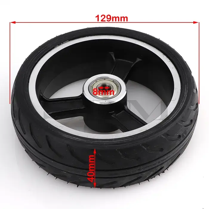 Roues Solides de Haute Qualité, 5 Pouces, Roue Rapide F0, Jackhot, Pneu Solide de Scooter en Fibre de Carbone Nes avec Jante en Alliage