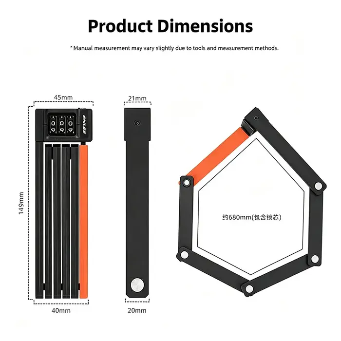 Antivol à code pliable pour vélo, antivol portable pour VTT, vélo de route, scooter, vélo électrique, accessoires de moto