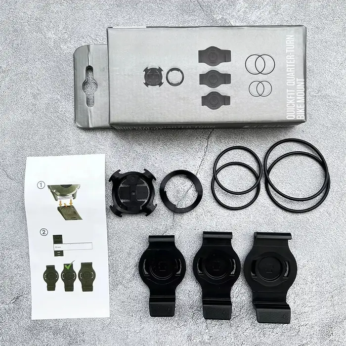 Kit de fixation rapide pour montre vélo support de guidon blanc avec adaptateurs 20mm 22mm 26mm et coussinet anti-choc pour GPS sport
