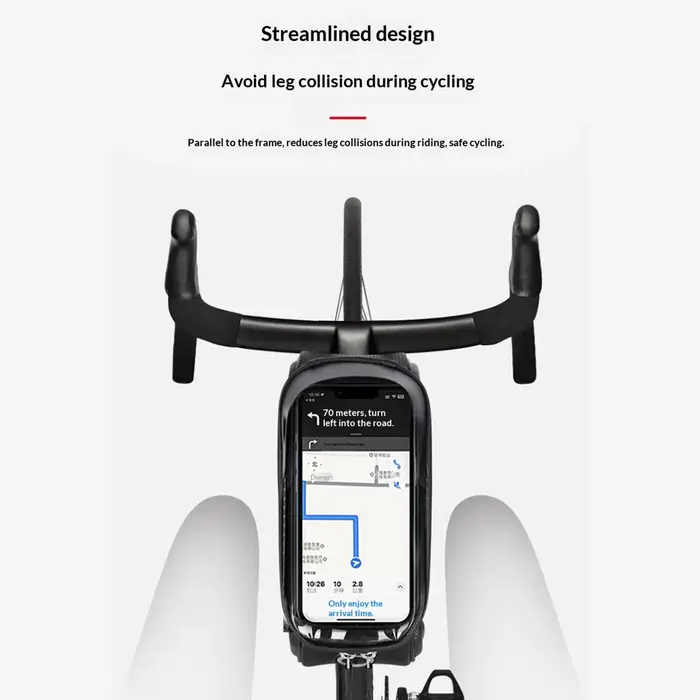 Sacoche de cadre avant de vélo avec sacoche de tube, sacoche de cadre avant de VTT, sacoche de selle avant pour téléphone portable