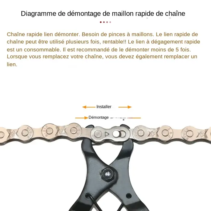 10 paires de connecteurs de chaîne de vélo