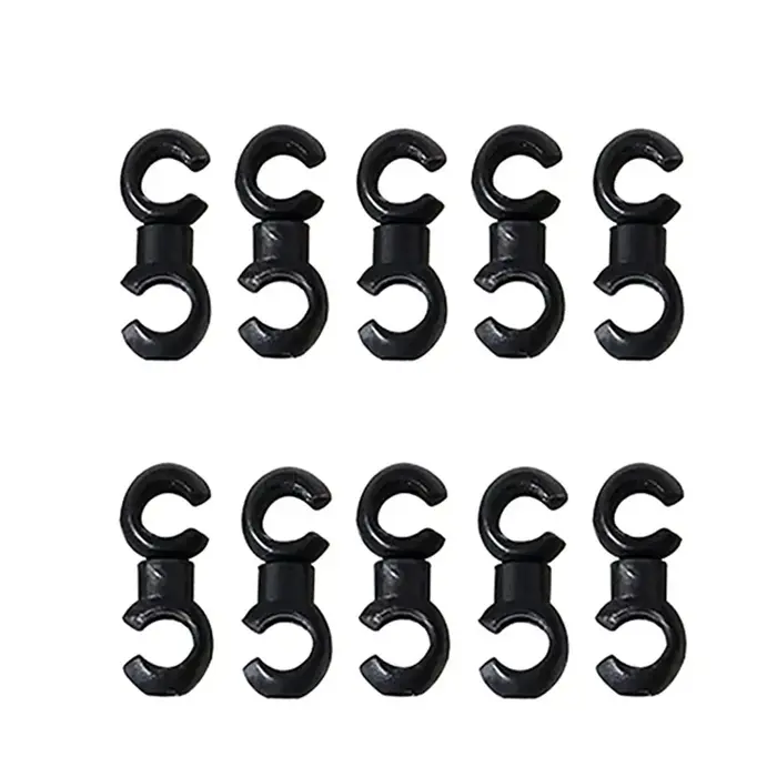 10 pièces/ensemble Clips de ligne transversale de vélo Clips de câble transversal en forme de S pour