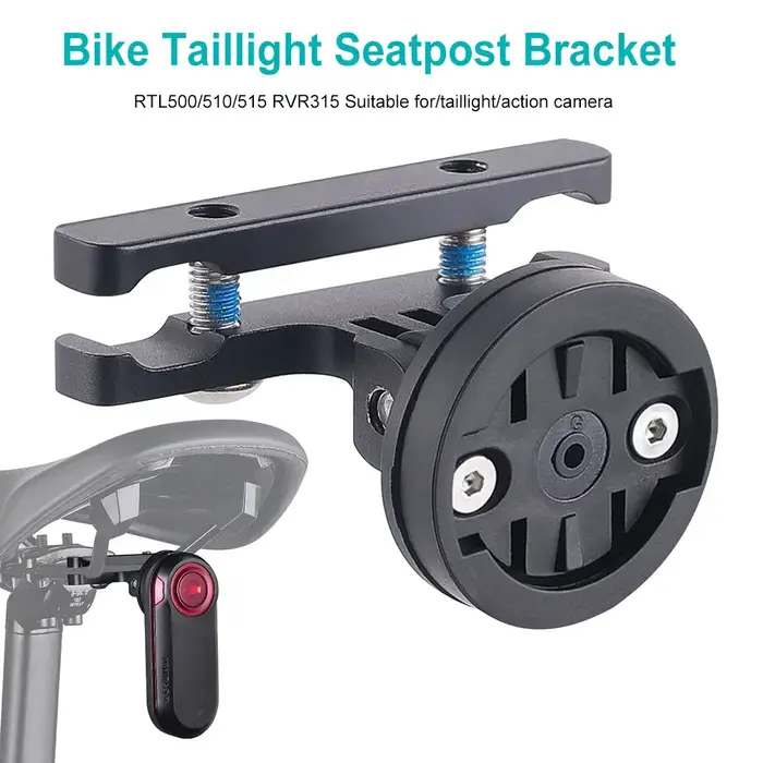 Support de fixation réglable pour feu arrière de vélo sur tige de selle