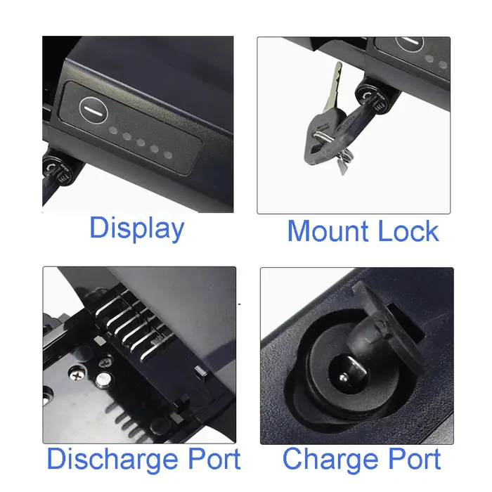 Batterie de vélo de ville de support arrière Li-ion 36V 10.4AH 12.8AH 14AH pour remplacer Phylion XH370-13J Wall-ES