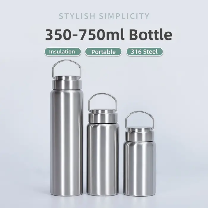 Bouteille d'eau isotherme en acier inoxydable 316