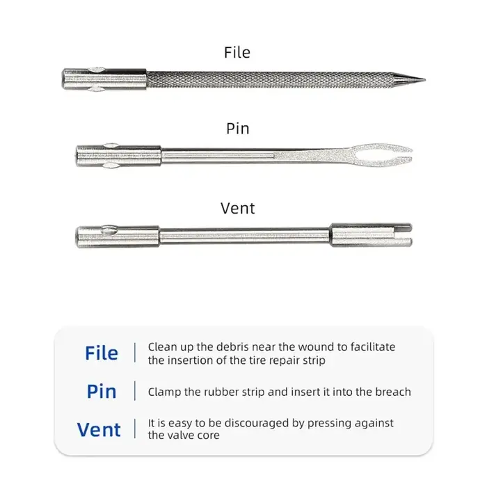 Kit de réparation de pneus tubeless pour vélo