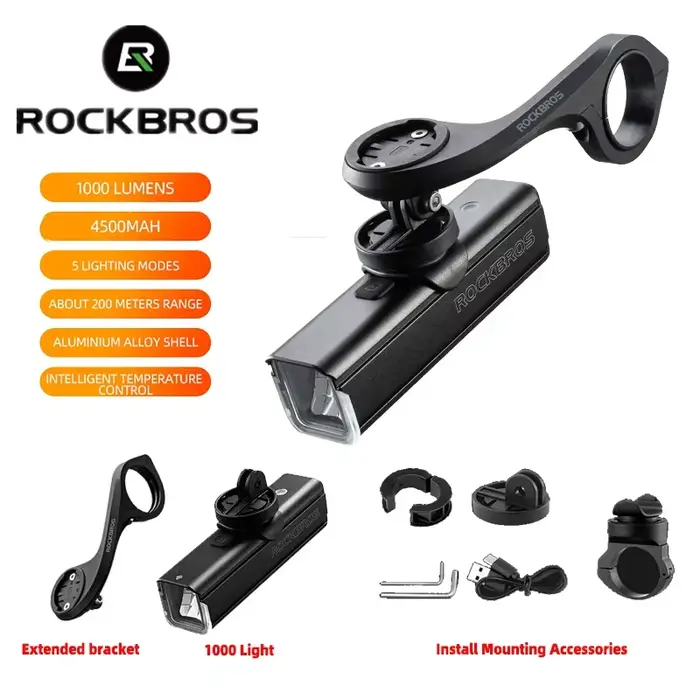 ROCKBROS RHL1000-1500 lumières de vélo support