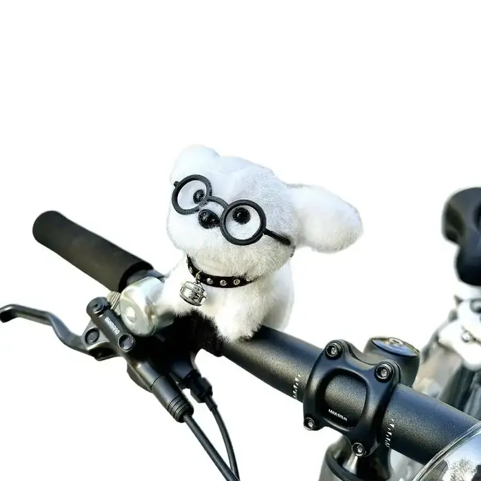 CA 1 pièce, nouveau pendentif décoratif en peluche chiot mignon pour guidon de vélo