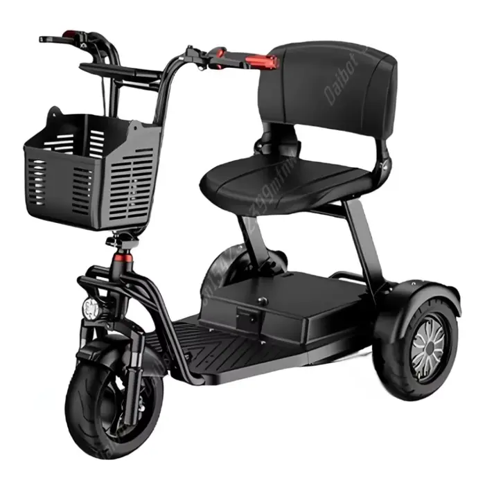Tricycle électrique pliable, petit scooter de mobilité pour personnes âgées, électrique 500W 48V ave