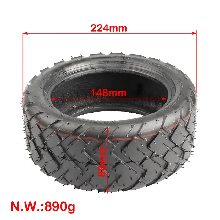 Pneu 80/60-6, pneu tubeless sous vide pour scooter électrique