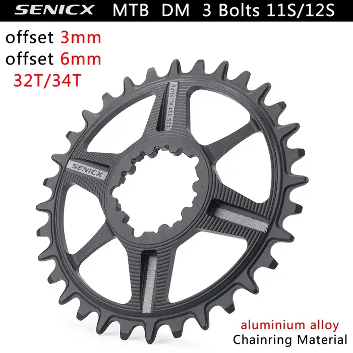 Genicx-Plateaux VTT, Manivelle à montage direct, Compatible Eagle, 10s, 11s, 12s,7075AL CNC, Décalag
