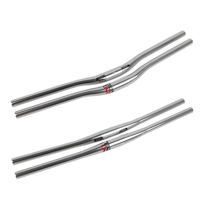 UNO-Guidon plat et courbé pour vélo, couleur argent, pour VTT, dimensions 31.8mm, 640mm, 680mm, 720m