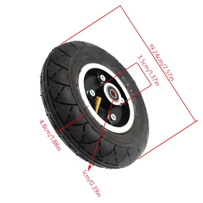 Pneu de trottinette électrique avec freins à tambour