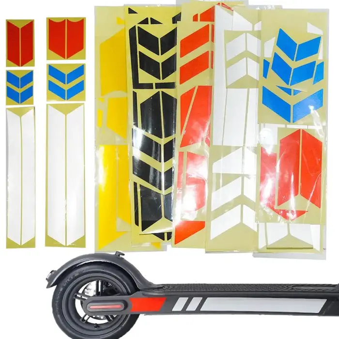 Pièces de Scooter électrique Paster décalcomanies autocollant de planche à roulettes autocollants de style réfléchissants étiquettes de lumière réfléchissantes pour Xiaomi Mijia M365