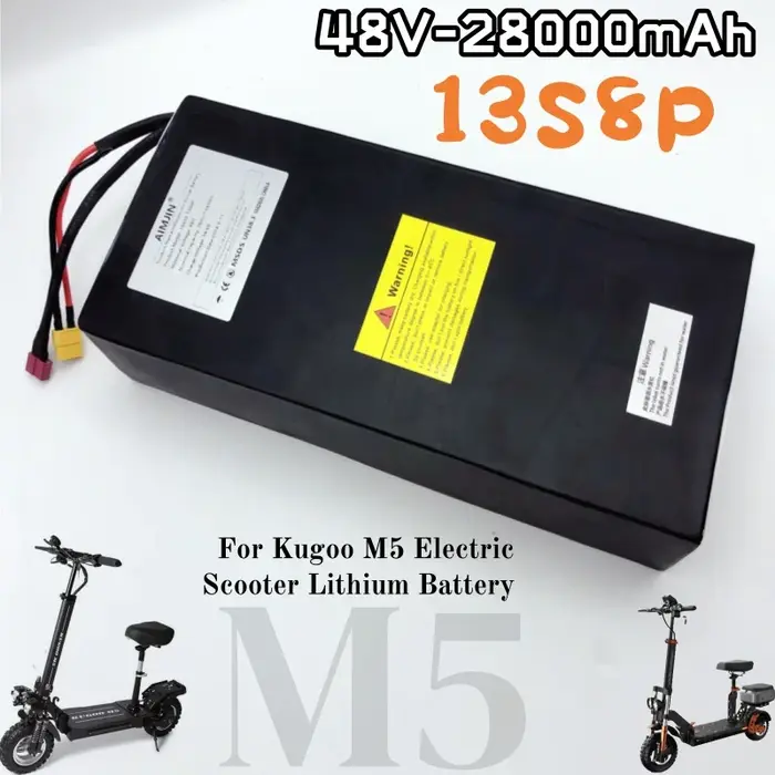 Batterie de scooter électrique pliante Kugoo M5/M5Pro/MaxSpeed 13S8P 48V 28000mAh
