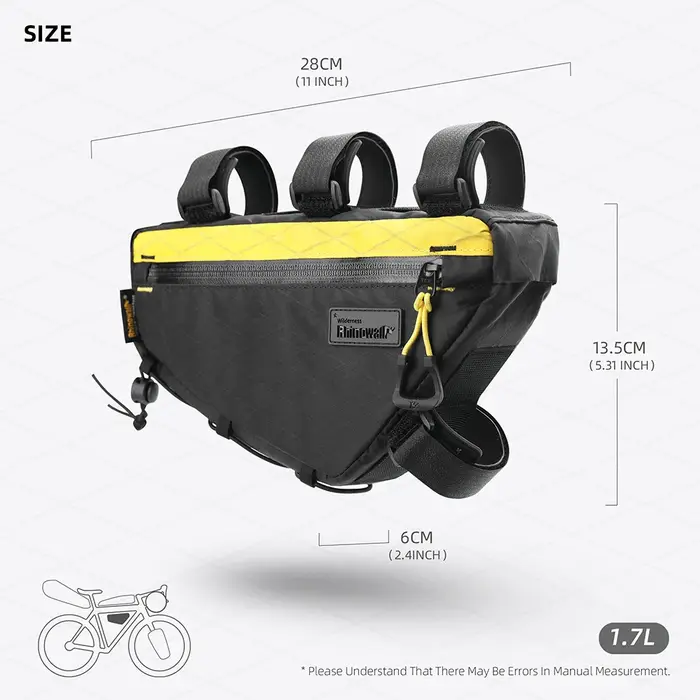 Rhinowalk 2024 sac de cadre de vélo étanche mis à jour sac de barre transversale