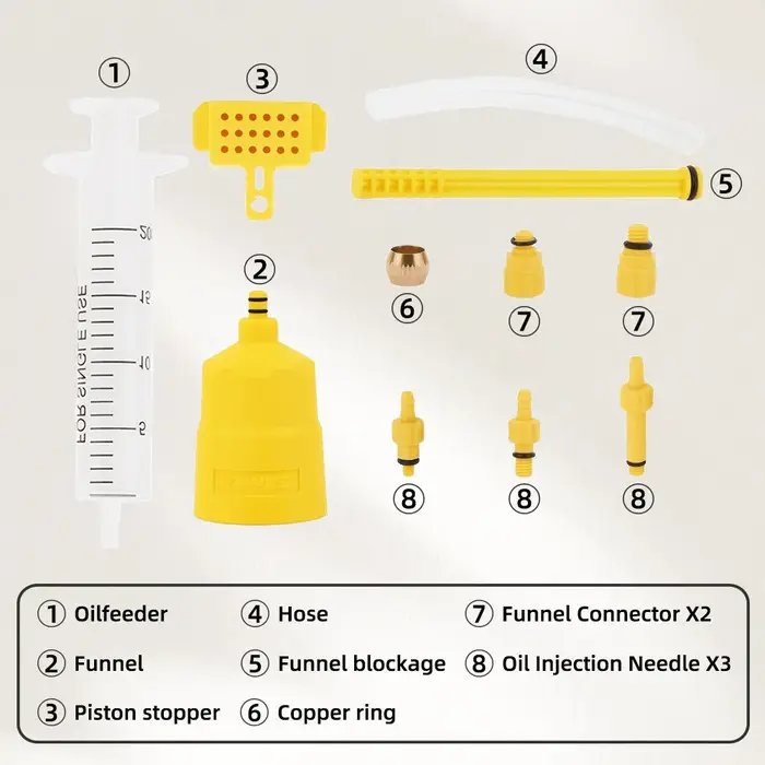 Kit de purge et d'injection de liquide de frein pour vélo