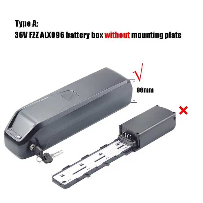 Boîtier de batterie de vélo électrique vide 36V 48V boîtier de batterie de vélo électrique adapté à