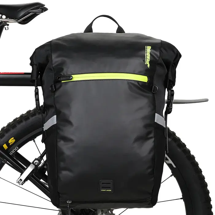Sacoche latérale pour vélo Rhinowalk 24L, sacoche de porte-bagages pour vélo, sac à dos de cyclisme 
