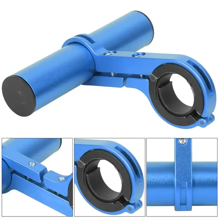 Extension de guidon en acier au carbone pour vélo de montagne route ou BMX avec support de téléphone GPS et accessoires