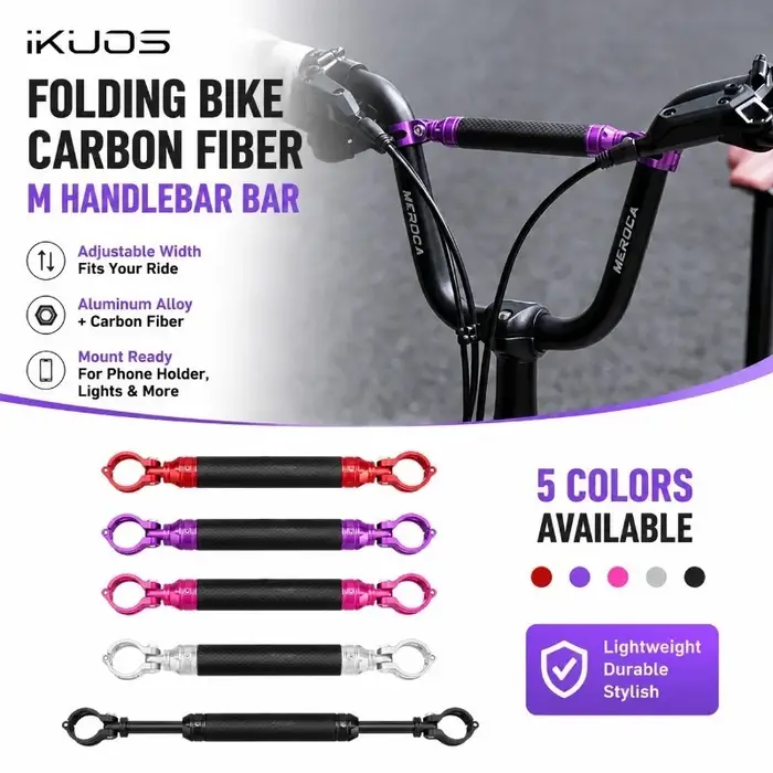 Support télescopique pour guidon de vélo en fibre de carbone