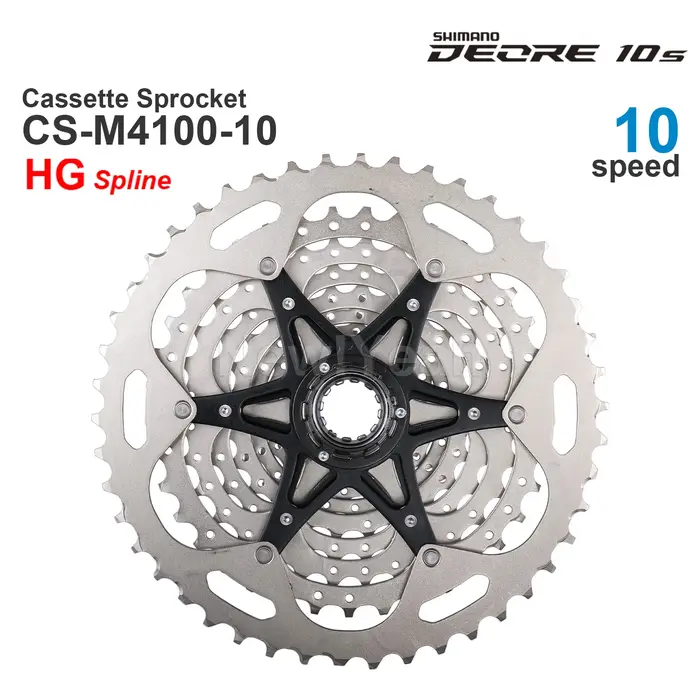 SHIMANO DEORE M4100 Pignon de cassette 10 V CS-M4100 10 vitesses - HYPERGLIDE -11-46T, 11-42TOrigina