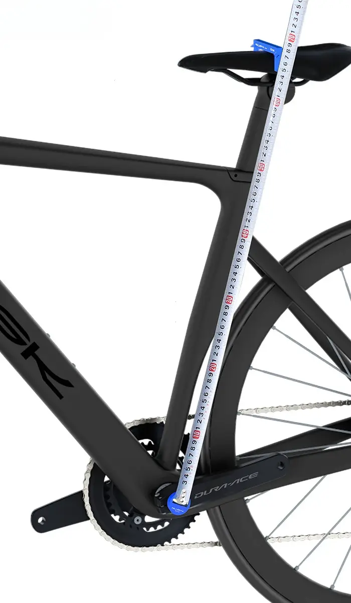 Outil de mesure de la hauteur du coussin de siège de vélo de route et vtt