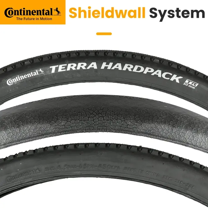 Pneu vtt Continental 29 27.5 Terra Hardpack ShieldWall Anti-crevaison