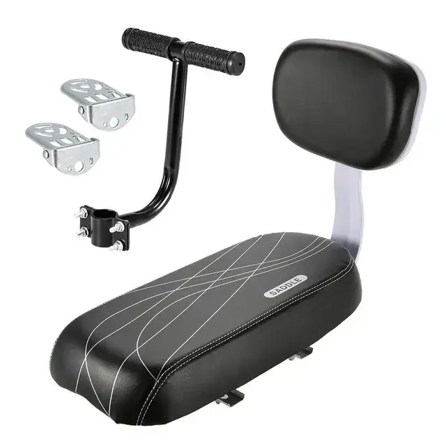 Selle arrière de vélo en cuir PU souple pour enfant, siège arrière de vélo, polymère, coussin confor
