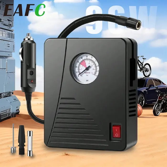 EAFC Portable 96W filaire pneu gonfleur compresseur d'air voiture pompe à Air