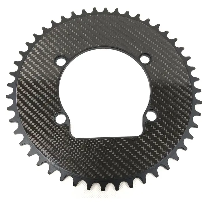 LEESE plateau unique 110 BCD-4Bults pour vélo de route/Graclé 46T 48T 50T 52T combinaison de fibres de carbone boucles