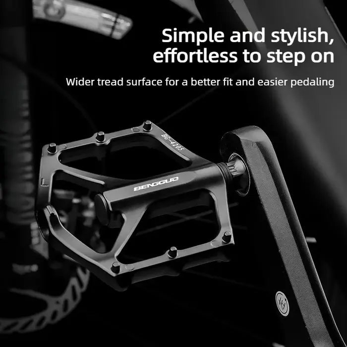 Pédales de vélo de route professionnelles en aluminium à plateforme large
